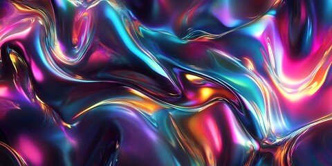 Obraz premium a close up of a colorful liquid painting on a black background