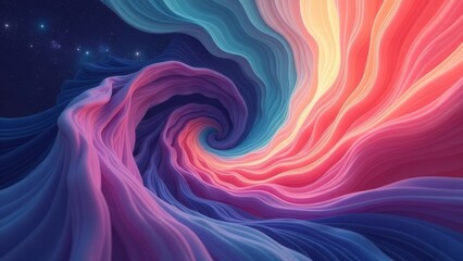 Fototapeta premium A colorful, swirling galaxy with a moon in the center