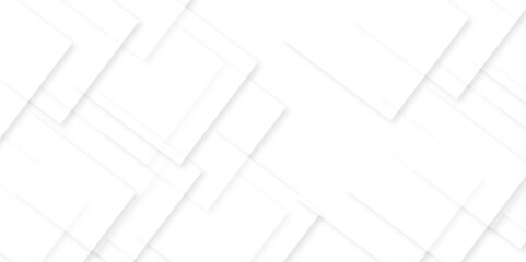 Modern white and gray technology concept diamond triangle geometric line background. Creative design with white boxes and 3d white rectangle business card. soft shadows as pattern, top view. squares.