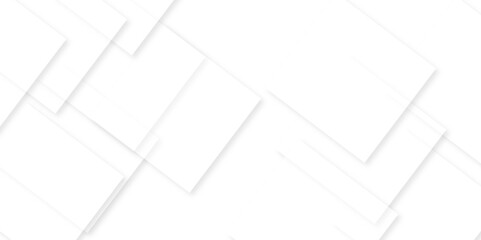 Modern white and gray technology concept diamond triangle geometric line background. Creative design with white boxes and 3d white rectangle business card. soft shadows as pattern, top view. squares.