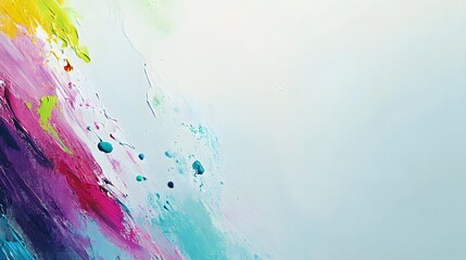 Blue Watercolor Splash with Abstract Wave and Fresh Water Drops