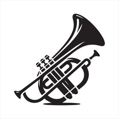 Trumpet vector art illustration