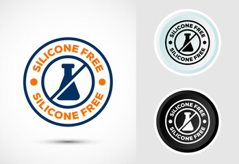 Silicone free icon design illustration, Best Silicone free sign, symbol