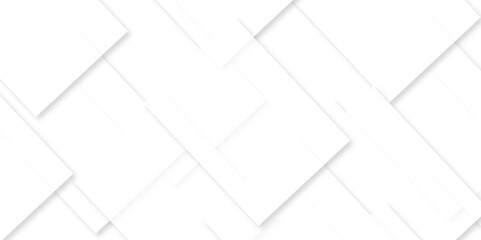 Modern white and gray technology concept diamond triangle geometric line background. Creative design with white boxes and 3d white rectangle business card. soft shadows as pattern, top view. squares.