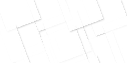 Modern white and gray technology concept diamond triangle geometric line background. Creative design with white boxes and 3d white rectangle business card. soft shadows as pattern, top view. squares.