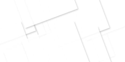 Modern white and gray technology concept diamond triangle geometric line background. Creative design with white boxes and 3d white rectangle business card. soft shadows as pattern, top view. squares.
