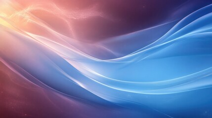 Obraz premium Abstract flowing waves in blue and orange hues.