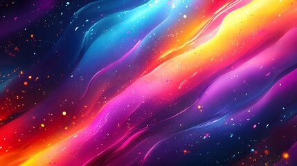 Obraz premium Intense bursts of colors with bold lettering, high-energy design for dynamic social posts