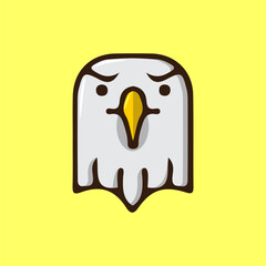 simple animal head illustration vector