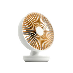 Stylish Modern Desktop Fan with Elegant Design Featuring Sleek White and Gold Finishes Ideal for Home or Office Cooling and Fresh Air Circulation