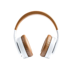 Stylish Over-Ear Headphones with Brown and White Design for Music Lovers and Audiophiles Seeking...