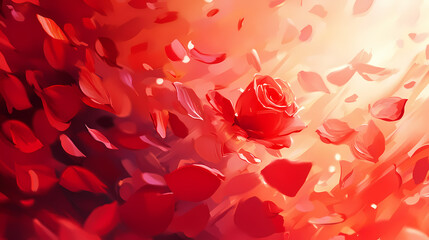 Flower rose floral romantic occasions beauty petals for love background red romance celebrate. Romantic. Illustration