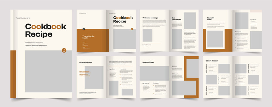 Cookbook Style Ebook Layout, Recipe Book Design