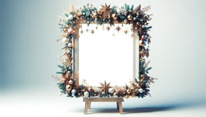 Christmas themed illustration with space for text