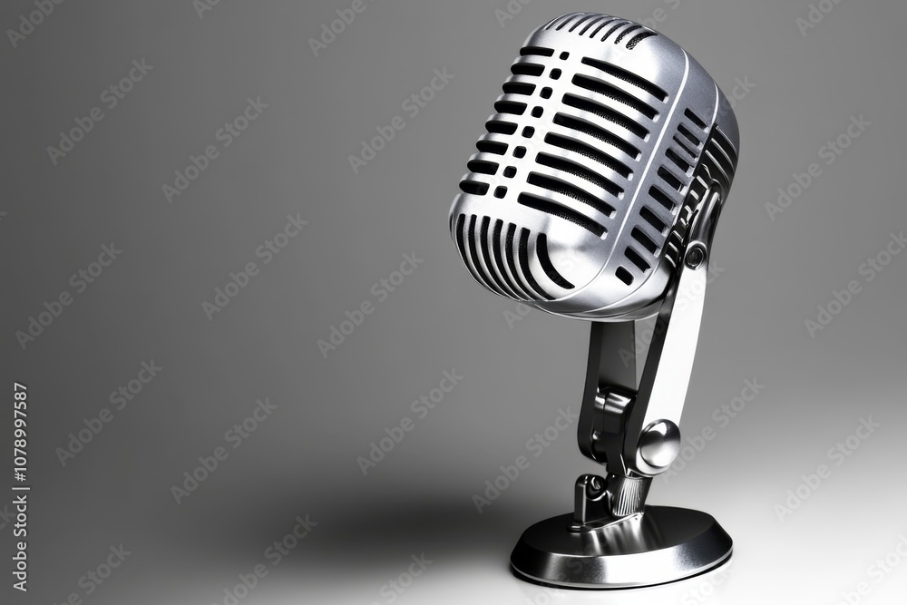 Poster a minimalist news microphone icon, representing live coverage in a simple design
