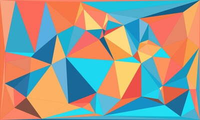 Fototapeta premium Vibrant Polygon Background Collection: Abstract Geometric Patterns in Bold and Pastel Hues
