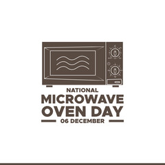 National Microwave oven day December 6 vector illustration, suitable for web banner poster or card