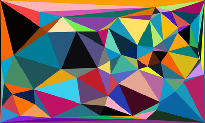 Vibrant Polygon Background Collection: Abstract Geometric Patterns in Bold and Pastel Hues