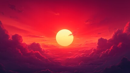 Fototapeta premium 太陽と夕日