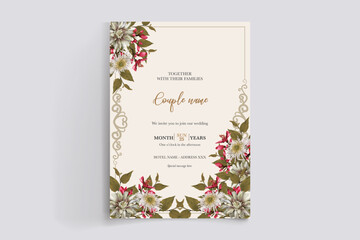 BRIDAL SHOWER FLORAL INVITATION TEMPLATE