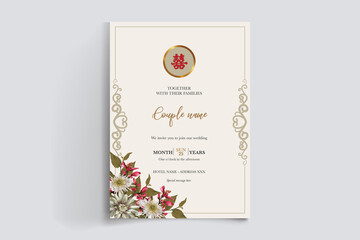 BRIDAL SHOWER FLORAL INVITATION TEMPLATE