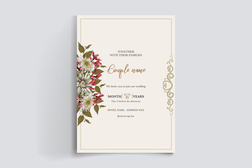 BRIDAL SHOWER FLORAL INVITATION TEMPLATE