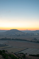 Sunrise on the Camino de Santiago in the stage from Castrojeriz to Fromista