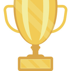gold trophy icon vector