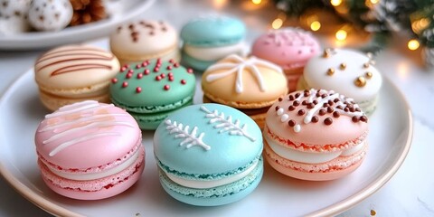 Obraz premium Christmas Macarons Delight 