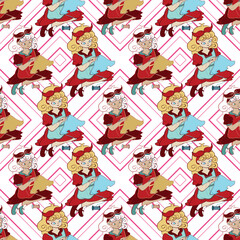 The Little Seamstress Repeat Seamless Surface Pattern Design