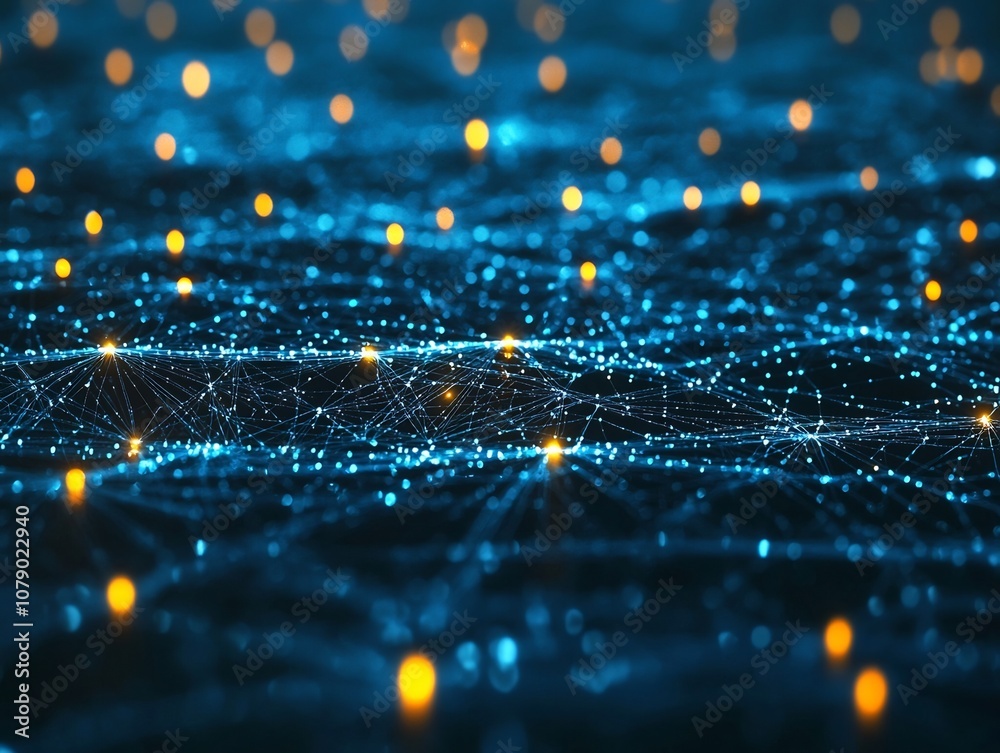 Poster visualizing the ai driven marketing network adapting in real time to optimize consumer touchpoints