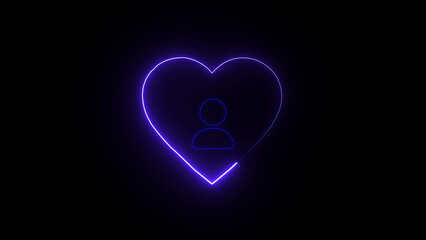 heart  vector icon. 4k illustration image icon .