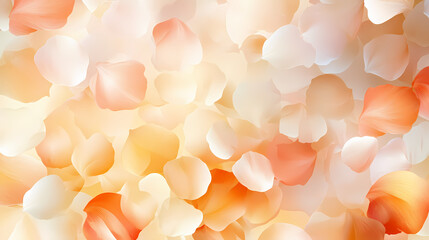 Scattered flower petals background for a romantic soft ambiance. Romantic. Illustration