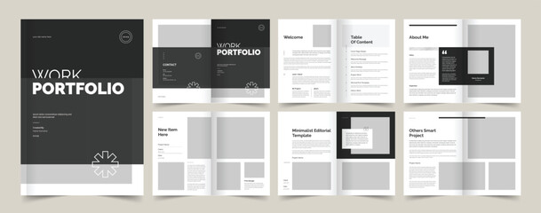 Portfolio Template, Portfolio Layout, Architecture Portfolio, Vector Template