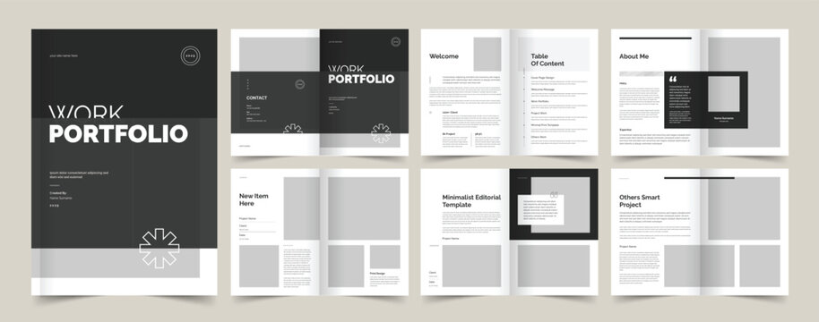 Portfolio Template, Portfolio Layout, Architecture Portfolio, Vector Template