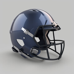 Naklejka premium Sleek American football helmet with minimalist design and smooth finish, perfect for showcasing modern sports gear