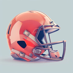 Fototapeta premium modern American football helmet with soft edges and muted colors, showcasing sleek design. Perfect for sports enthusiasts and collectors