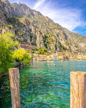 Ortsansicht Limone sul Garda, Gardasee, Lombardei, Italien