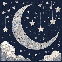 moon and stars