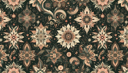 seamless pattern with flowers