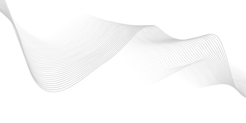 Undulate Grey Wave Swirl, frequency sound wave, twisted curve lines with blend effect. Technology, data science, geometric border