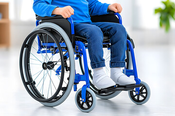 Obraz premium Wheelchair isolated on white background