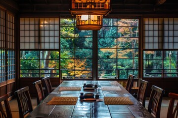 Dining room at a Japanese Restaurant