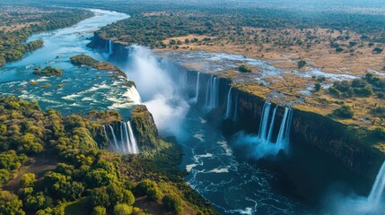 Victoria Falls: A Breathtaking Aerial View