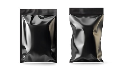 Black Stand Up Pouch Packaging Mockup   Realistic Design