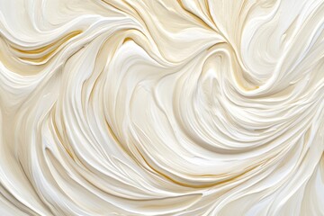 Creamy White Abstract Design on Neutral Background