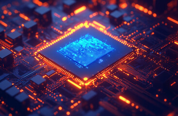 Obraz premium electronic circuit board