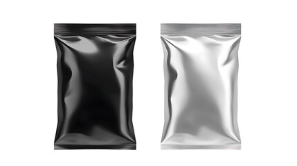 Black and Silver Foil Packaging Mockup