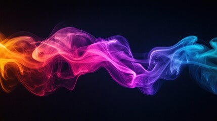Fototapeta premium Abstract Swirling Smoke in Vibrant Hues