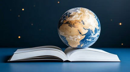Global Education Earth Globe on Open Book Knowledge Learning